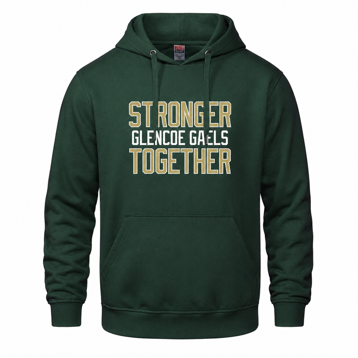 Glencoe Gaels Stronger Together Embroidered Twill Hoodie