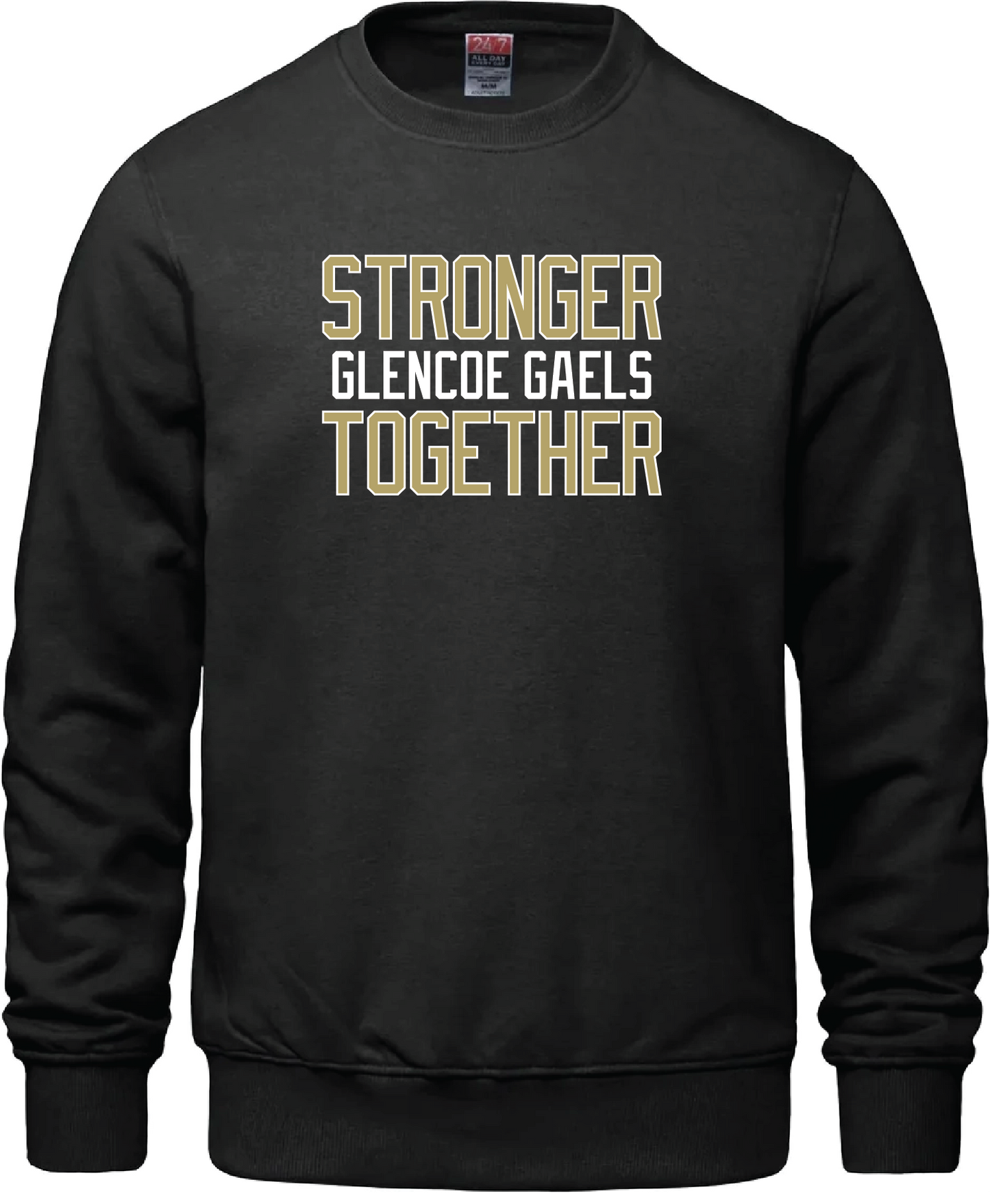 Glencoe Gaels Stronger Together Embroidered Twill Crewneck