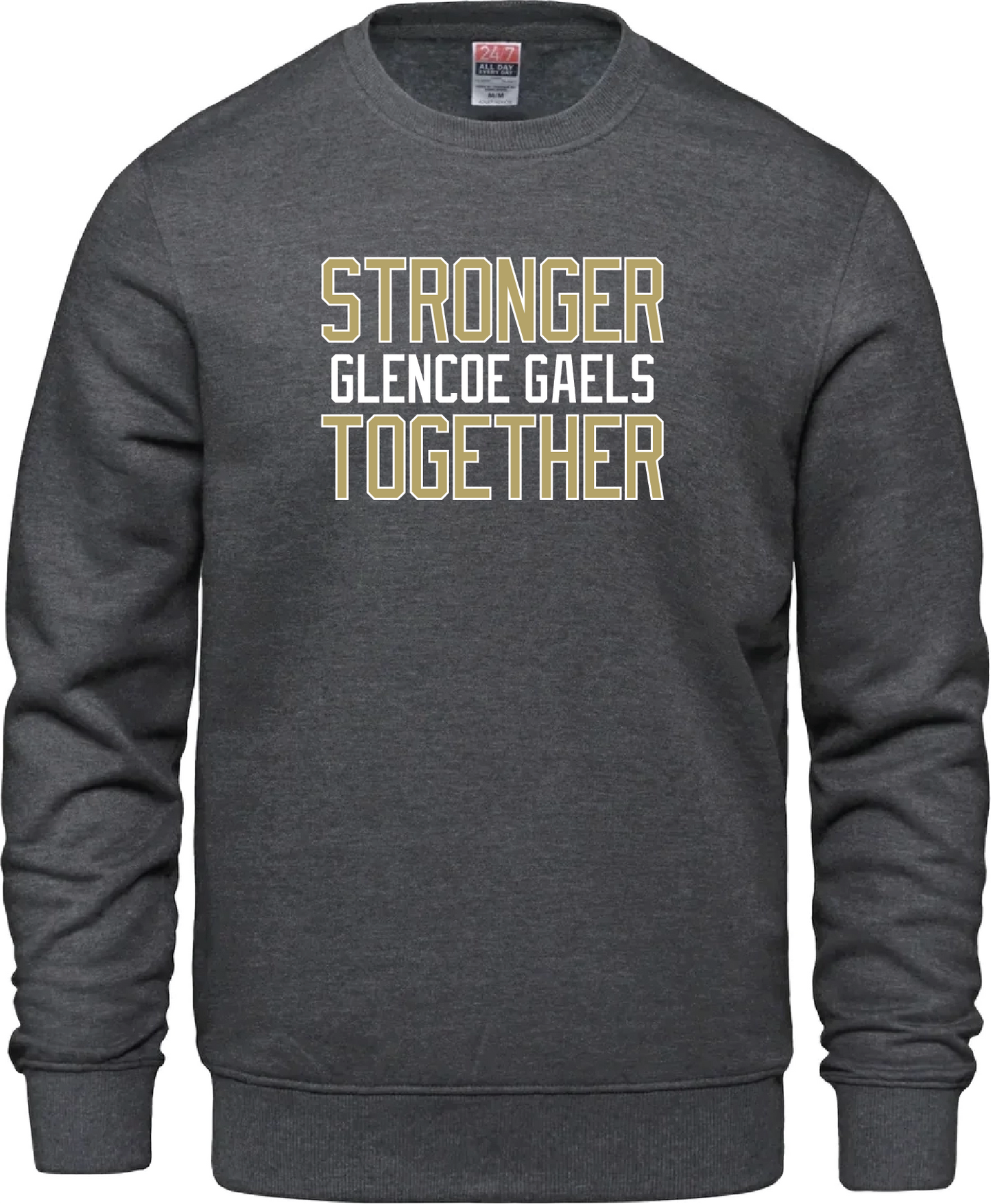 Glencoe Gaels Stronger Together Embroidered Twill Crewneck