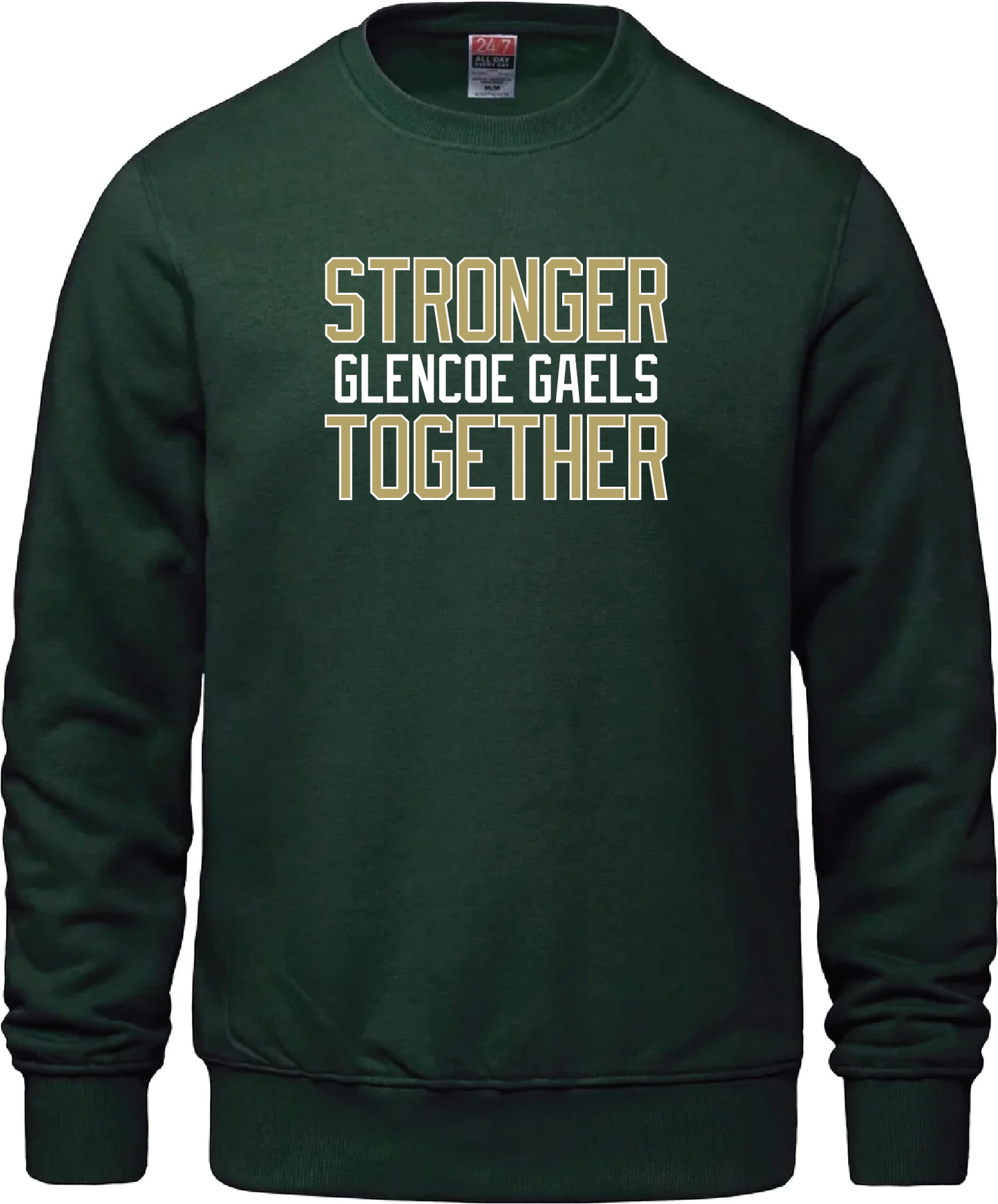 Glencoe Gaels Stronger Together Embroidered Twill Crewneck