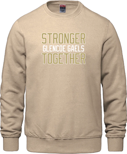 Glencoe Gaels Stronger Together Embroidered Twill Crewneck