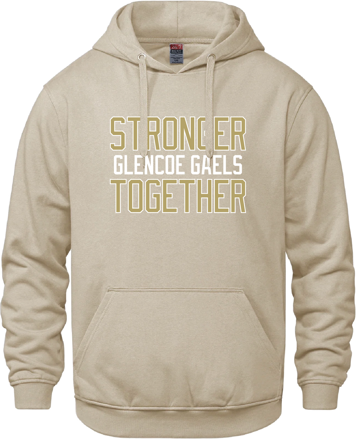 Glencoe Gaels Stronger Together Embroidered Twill Hoodie